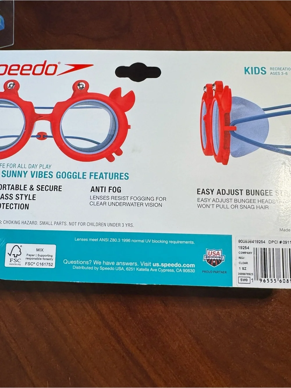 Speedo Kids Lime Green Sunglasses & Red Crab Swim Goggles Set